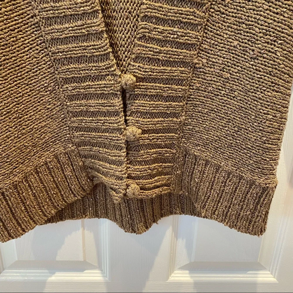 NWOT Coldwater Creek sweater shrug tobacco color with golden flecks SZ M 10-12. - Picture 8 of 12
